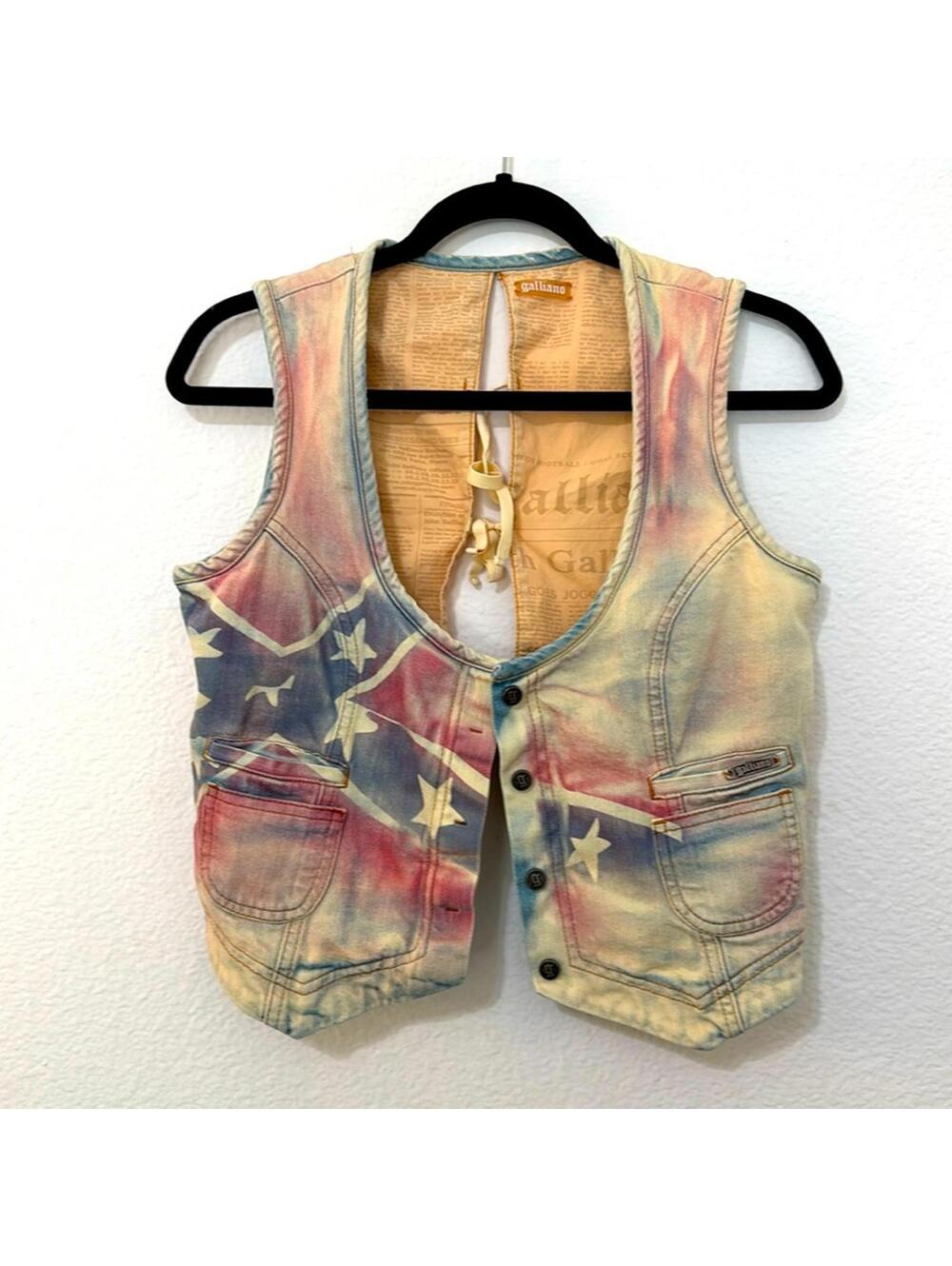 Authentic & ARCHIVAL rare Galliano vest app sz 8 US